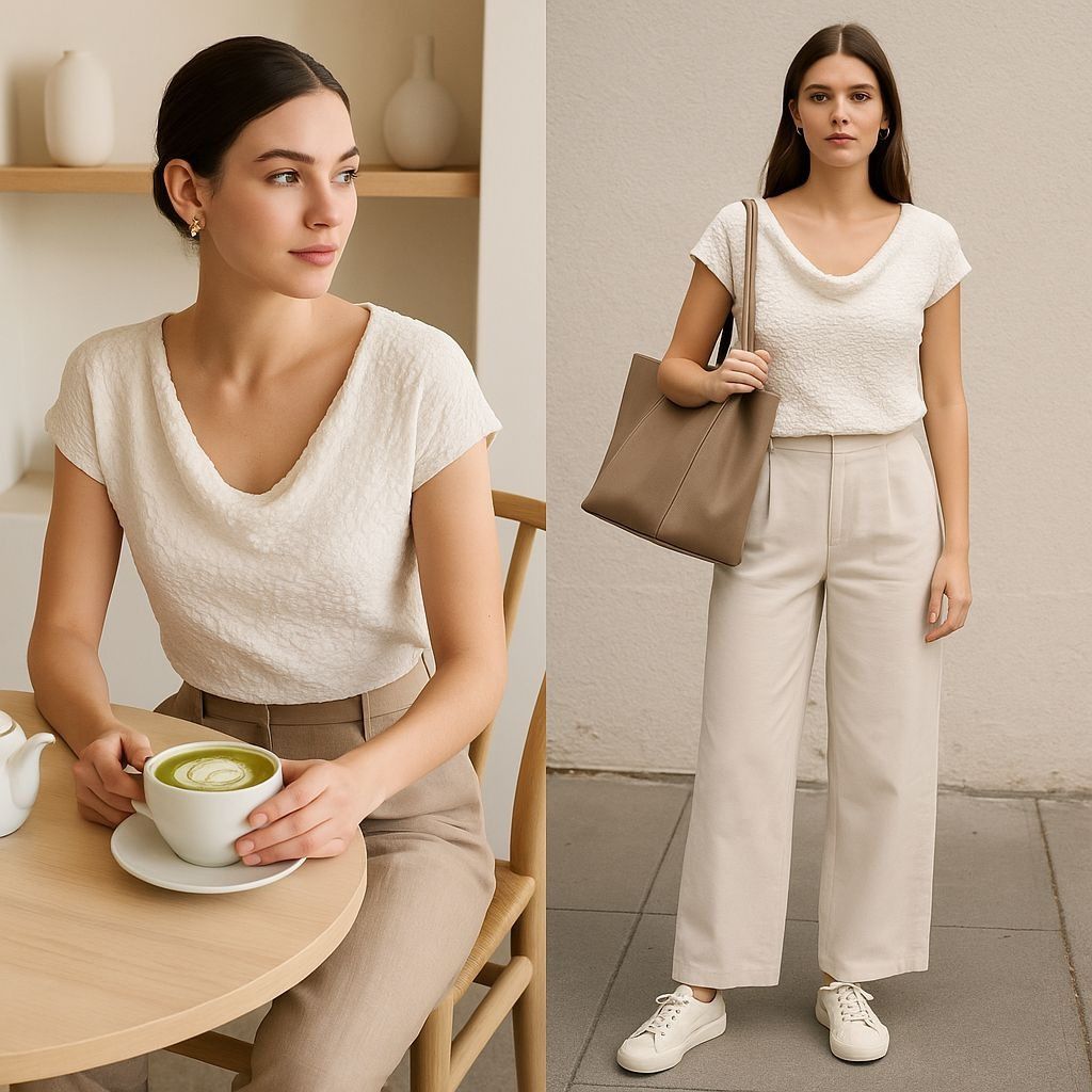 Anthropologie Maeve Anthropologie Women Ivory Knit Top M Clean Girl Minima Size M / US 6-8 / IT 42-44 - 1 Thumbnail