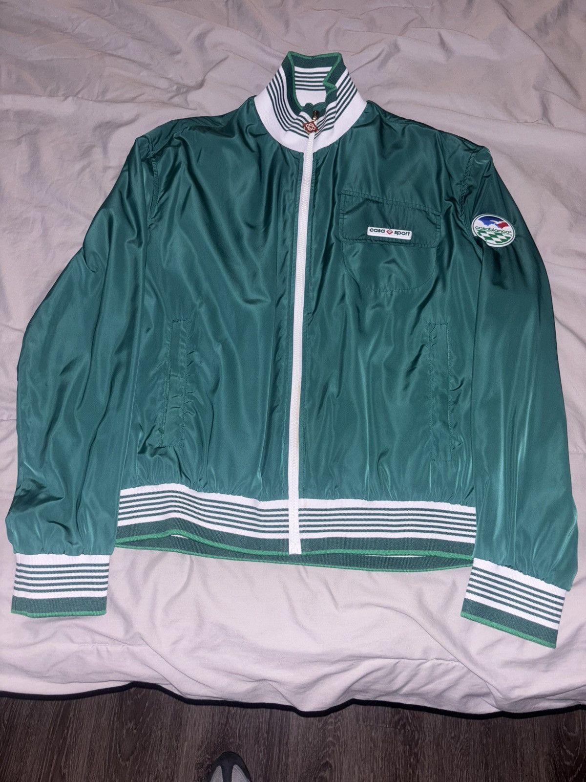 Casablanca Casablanca Zip up Jacket Size Meidum Green Used Size US M / EU 48-50 / 2 - 1 Thumbnail