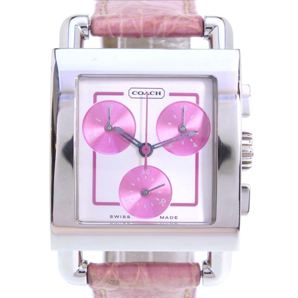 Coach Coach Coach Chronograph Stainless Steel Watch Metal Quartz 0253 DUTY FREE for USA Size ONE SIZE - 1 Thumbnail