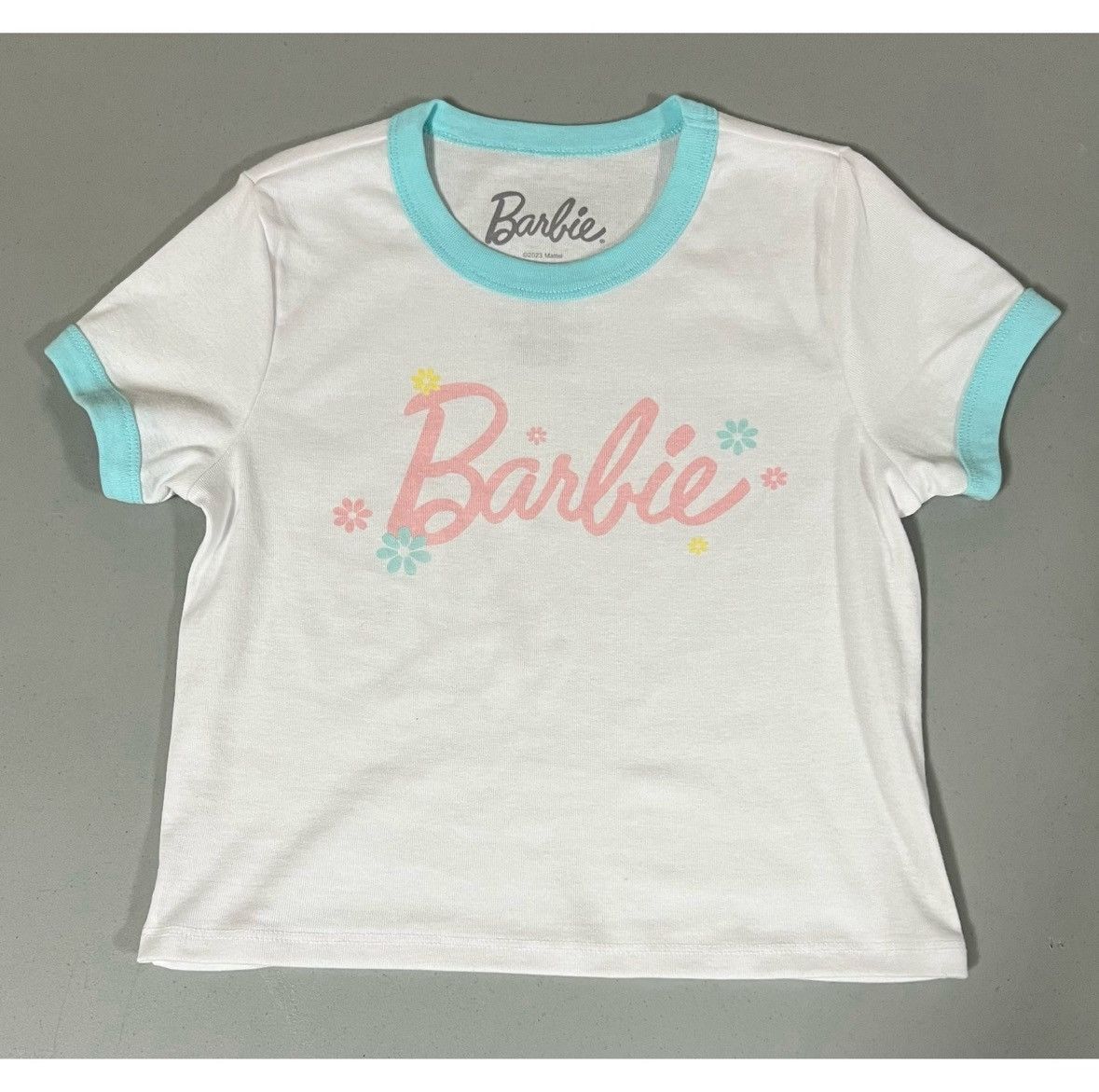 Japanese Brand White ‘Barbie’ Short Sleeve Ringer Tee T-Shirt Top Size L 👛✨ Size S / US 4 / IT 40 - 1 Thumbnail