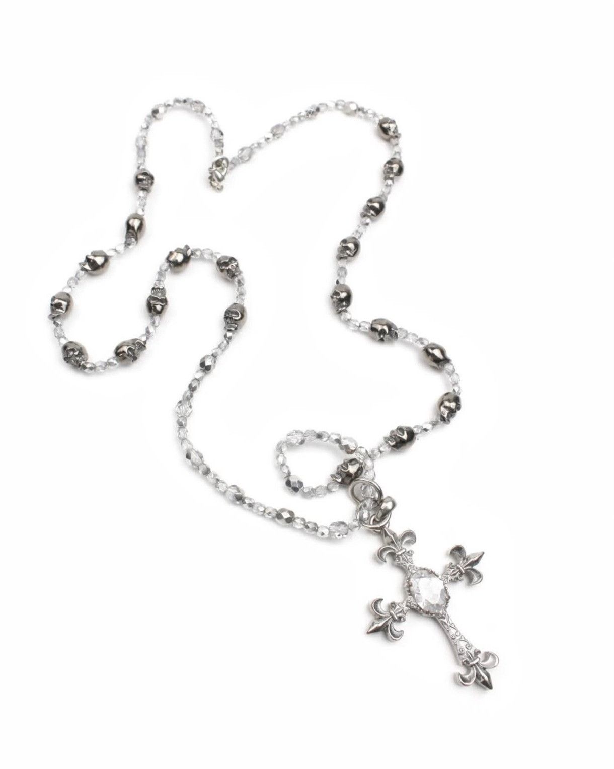 Vintage Vintage 2000s Japanese Skull Bead Rosary Necklace Size ONE SIZE - 1 Thumbnail
