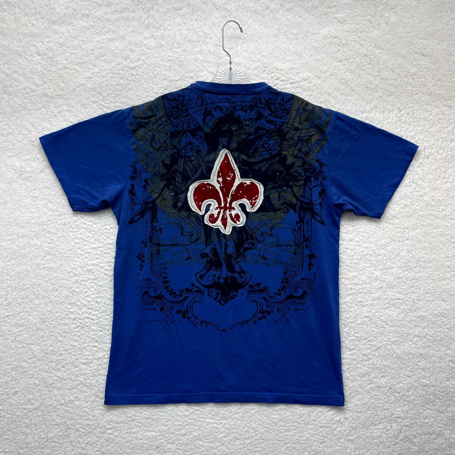 Vintage VINTAGE Y2K BLUE ANGELS GRAPHIC T-SHIRT Large Mens Grunge Skater Tattoo Cyber Blue Angels Graphic Tee Size US L / EU 52-54 / 3 - 2 Thumbnail