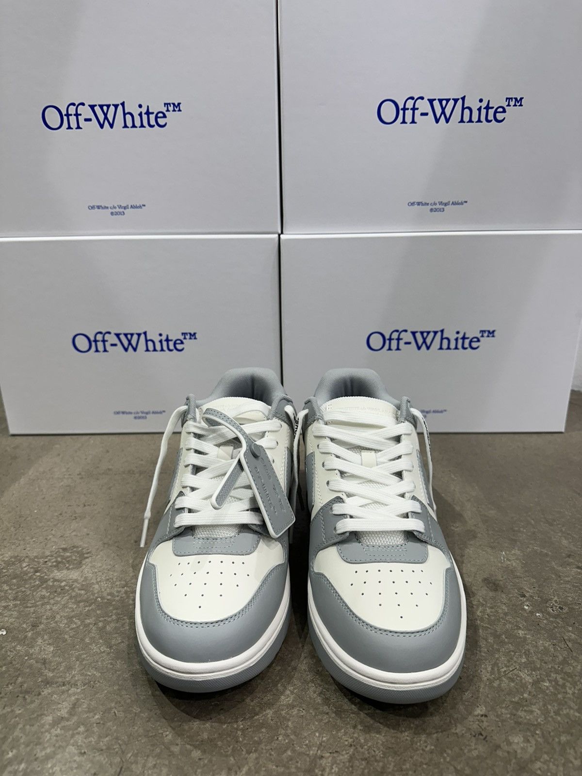 Off-White OFF-WHITE - Out of Office White Grey Sneakers Size US 12 / EU 45 - 2 Thumbnail