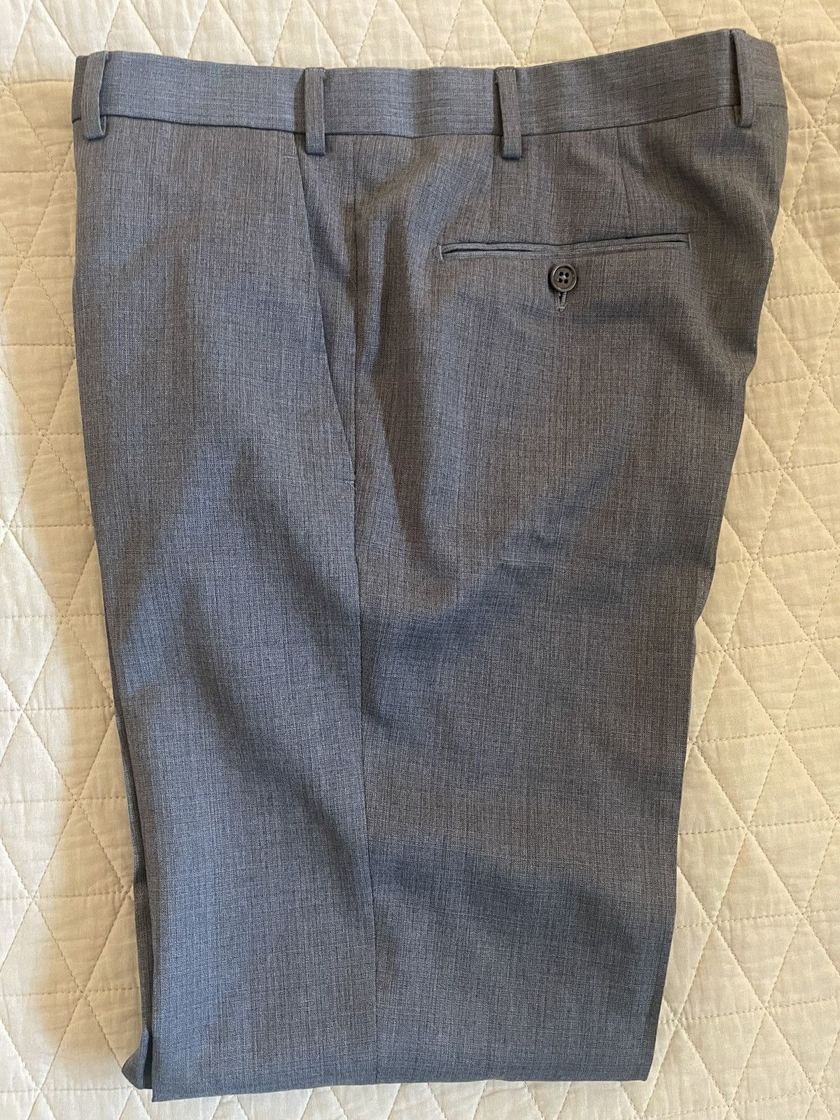 Armani Collezioni Flat Front Button Tab Wool Trouser Size US 34 / EU 50 - 1 Thumbnail