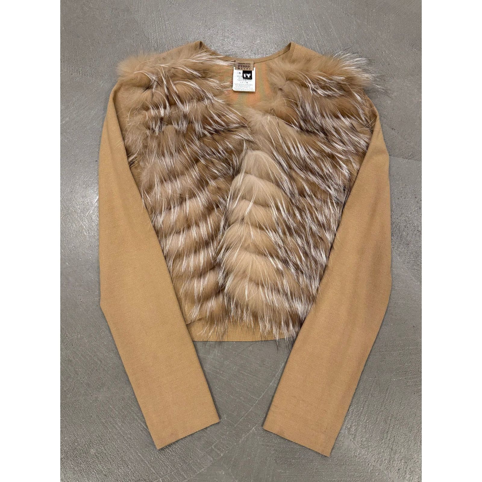 Gianfranco Ferre 2000s Gianfranco Ferré wool fox fur cardigan Size S / US 4 / IT 40 - 1 Thumbnail