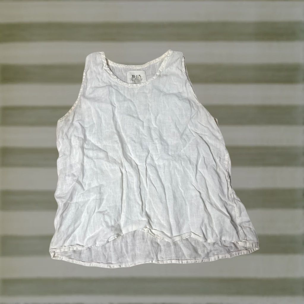 FLAX Flax By Jeanne Engelhart Tank Top Size S White Womens Size S / US 4 / IT 40 - 1 Thumbnail