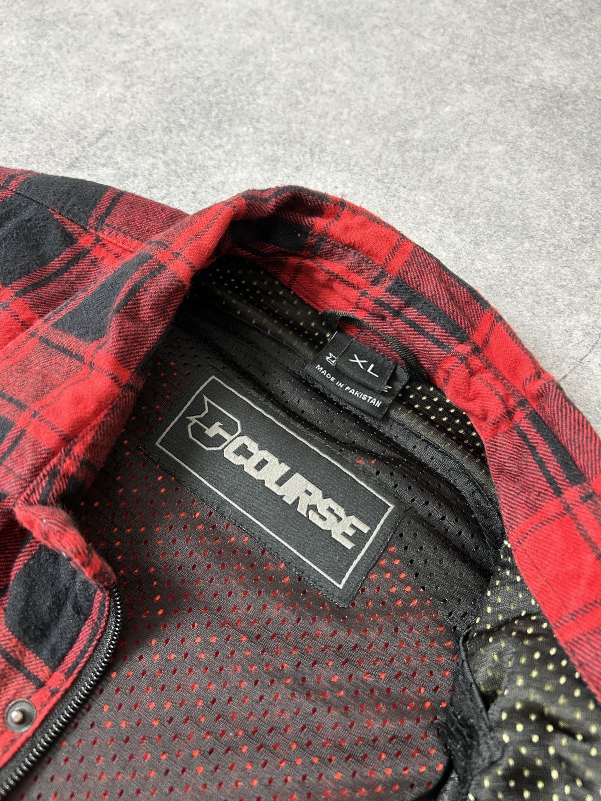 Vintage Course flannel moto biker jacket mens sizi Xl Size US XL / EU 56 / 4 - 4 Thumbnail
