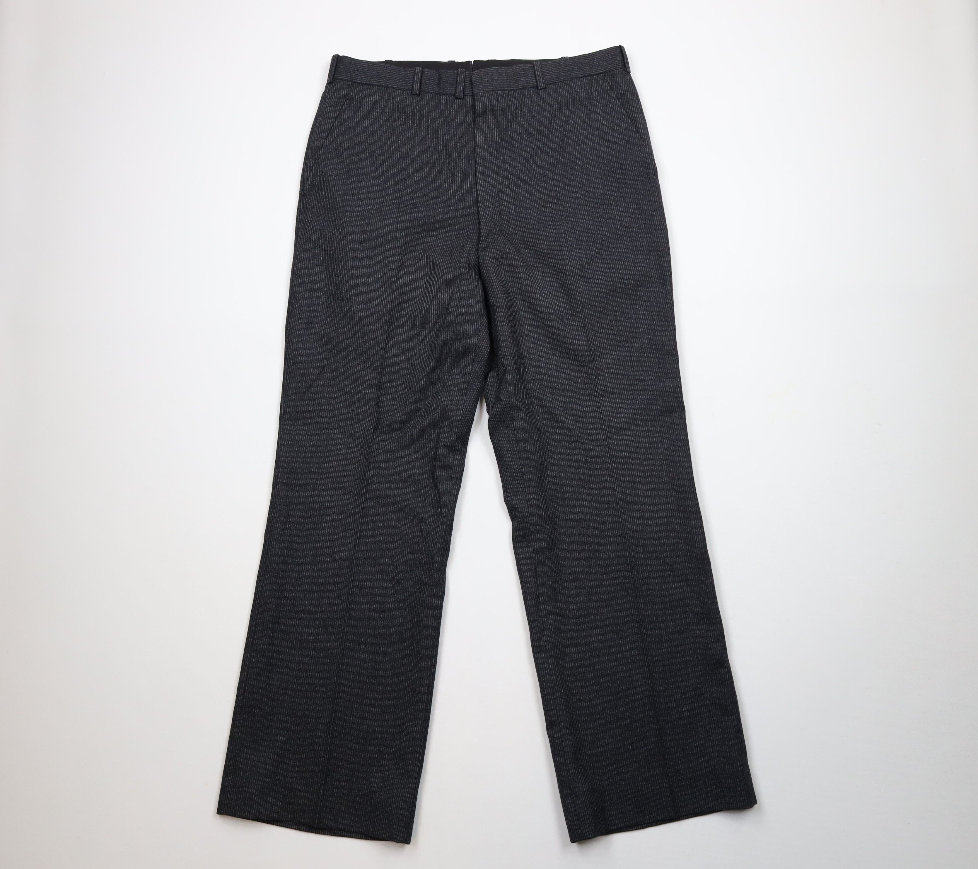 Vintage Vintage 50s 60s Streetwear Pinstriped Bell Bottoms Pants Size US 34 / EU 50 - 1 Thumbnail
