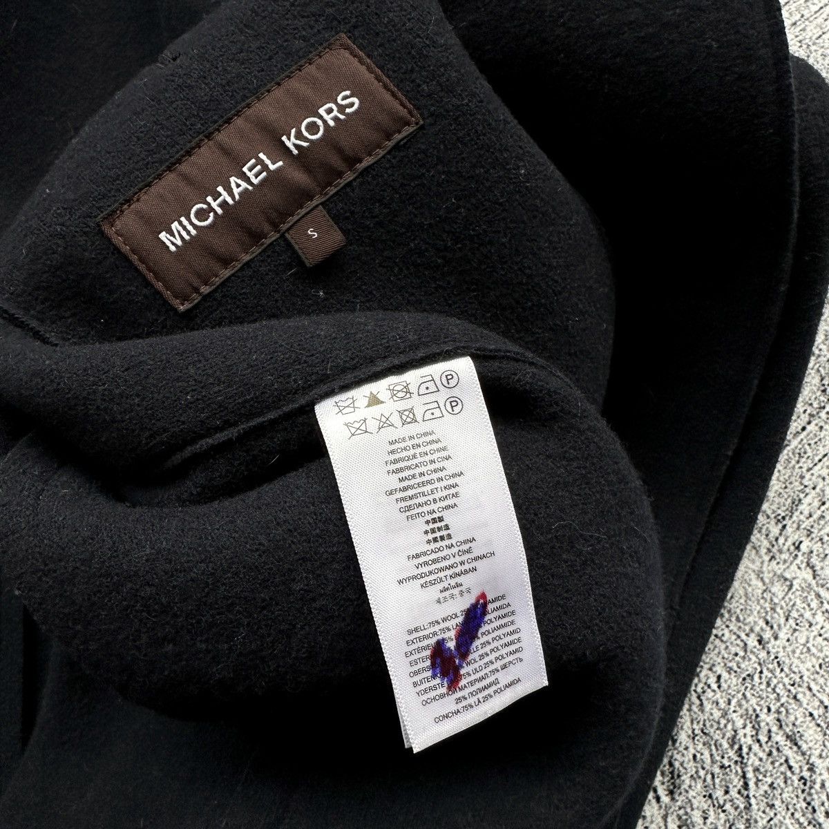 Michael Kors Men’s Michael Kors Wool Coat Button Jacket Dark Blue Size: S Size US S / EU 44-46 / 1 - 10 Thumbnail