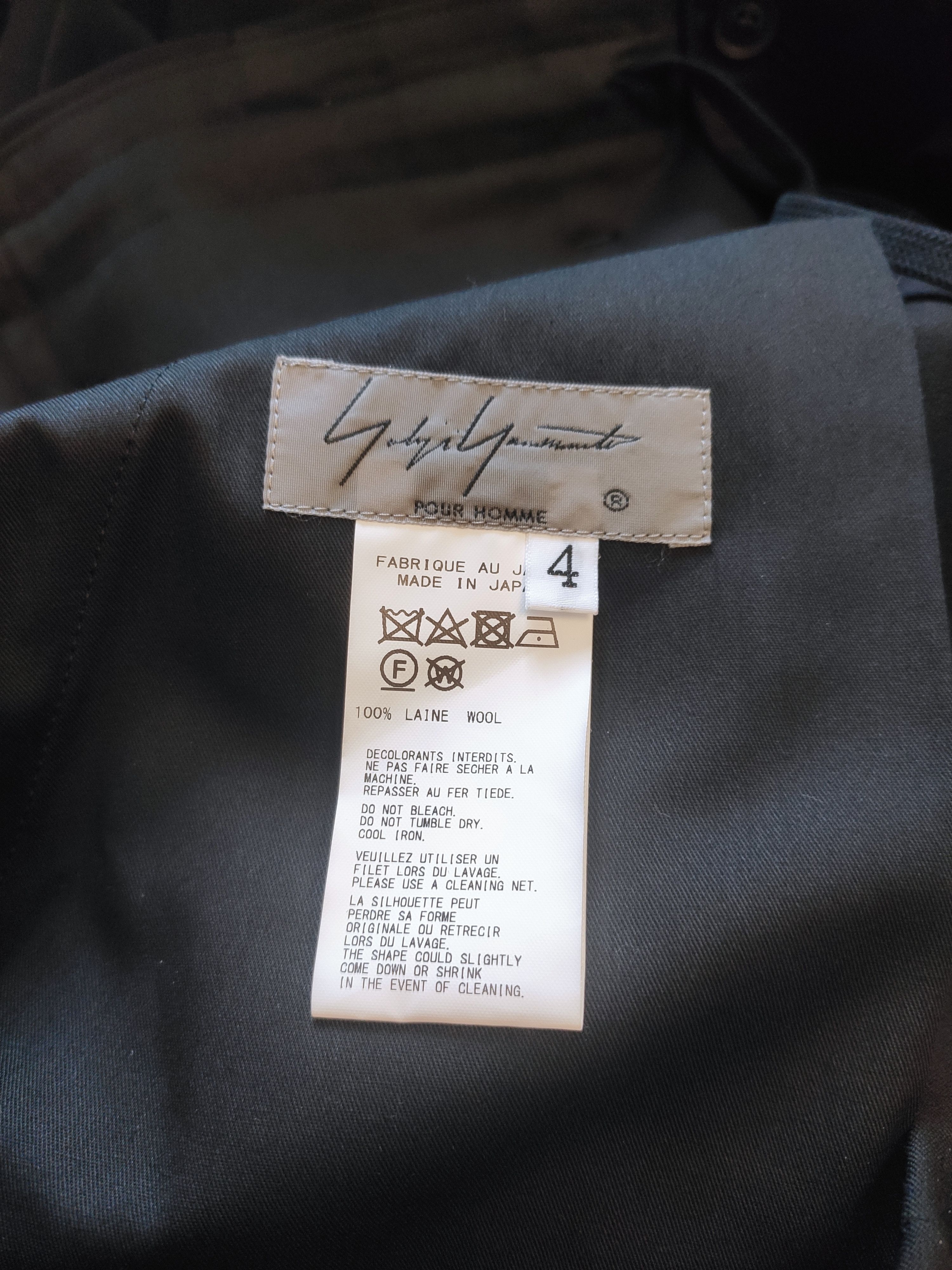 Yohji Yamamoto FW20 Wide gabardine trousers Size US 34 / EU 50 - 7 Thumbnail