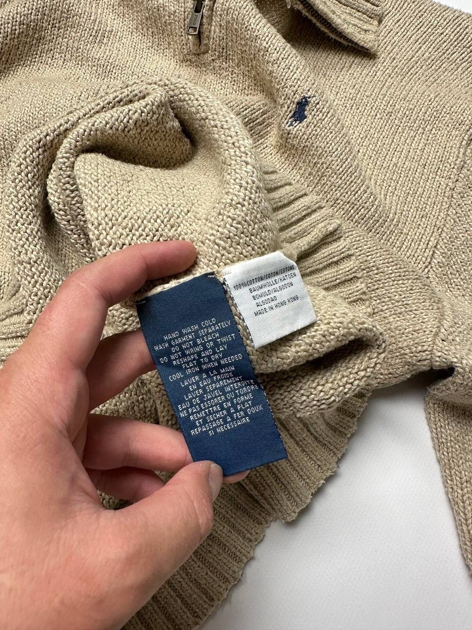 Polo Ralph Lauren 90s USA Polo Ralph Lauren Vintage Knite Sweater 1/3 Zip Size US L / EU 52-54 / 3 - 9 Thumbnail