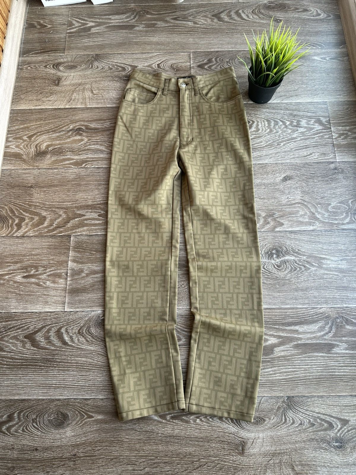 Fendi 🔥 Fendi Roma Zucca Denim Jeans Pants Monogram Trousers FF Size 28" / US 6 / IT 42 - 1 Thumbnail