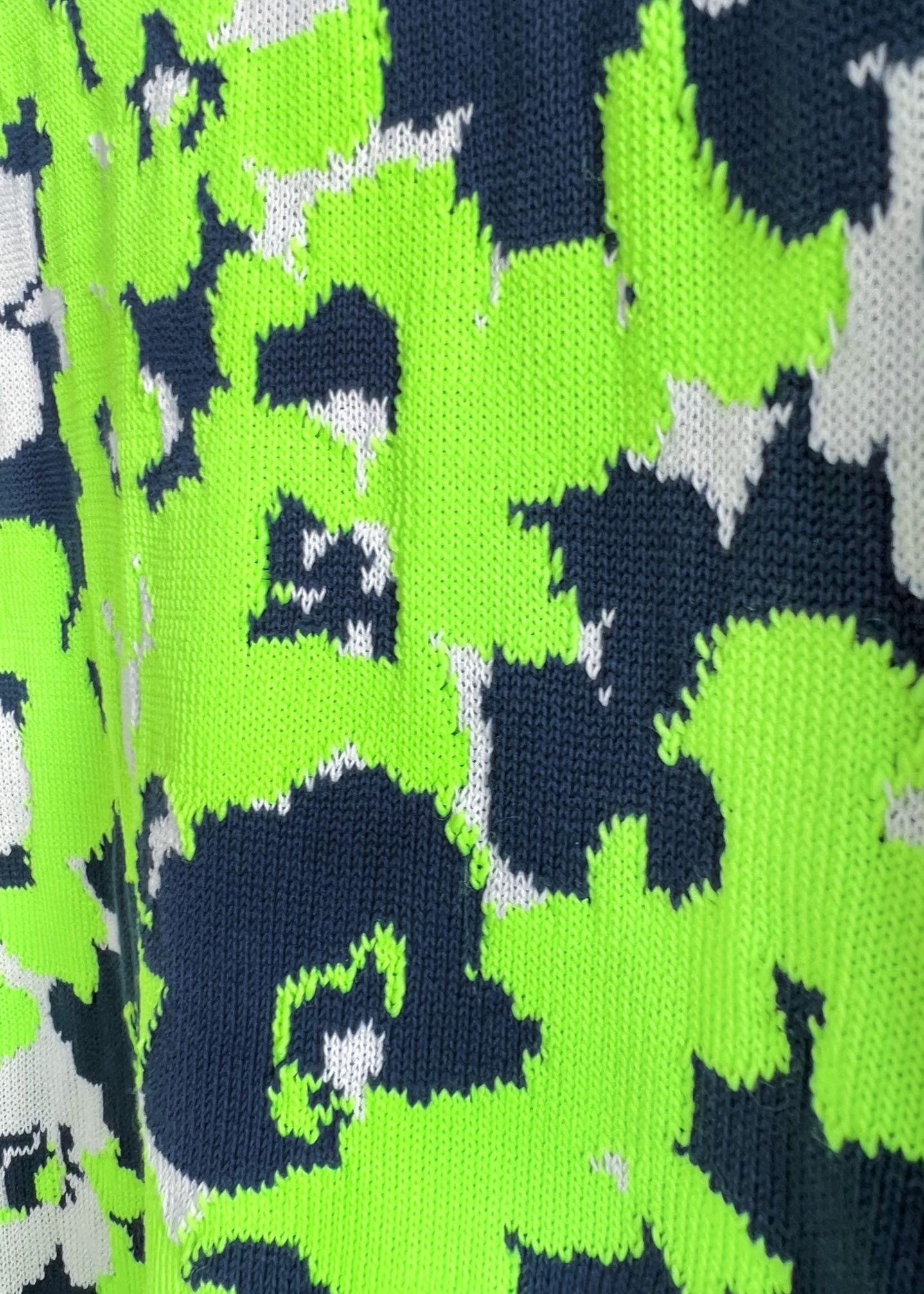 Dior Dior 2022 Acid Green Floral Intersia Knit T-shirt Size US L / EU 52-54 / 3 - 4 Thumbnail