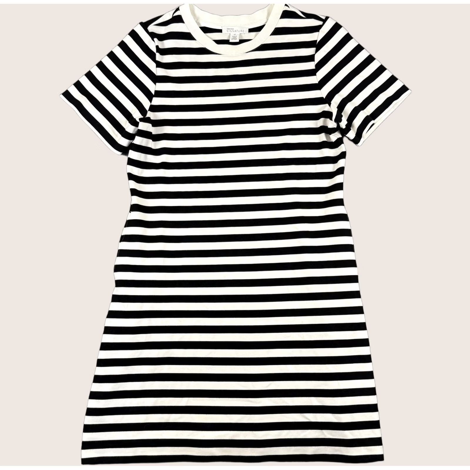 Nordstrom Nordstrom Shirt Dress Womens XS Striped Short Sleeve Stretch Casual Size XS / US 0-2 / IT 36-38 - 1 Thumbnail