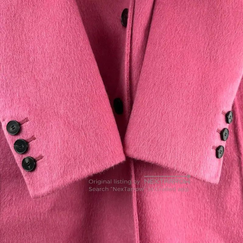 Dior Dior Pink Wool Long Coat for Women . Size XS / US 0-2 / IT 36-38 - 5 Thumbnail