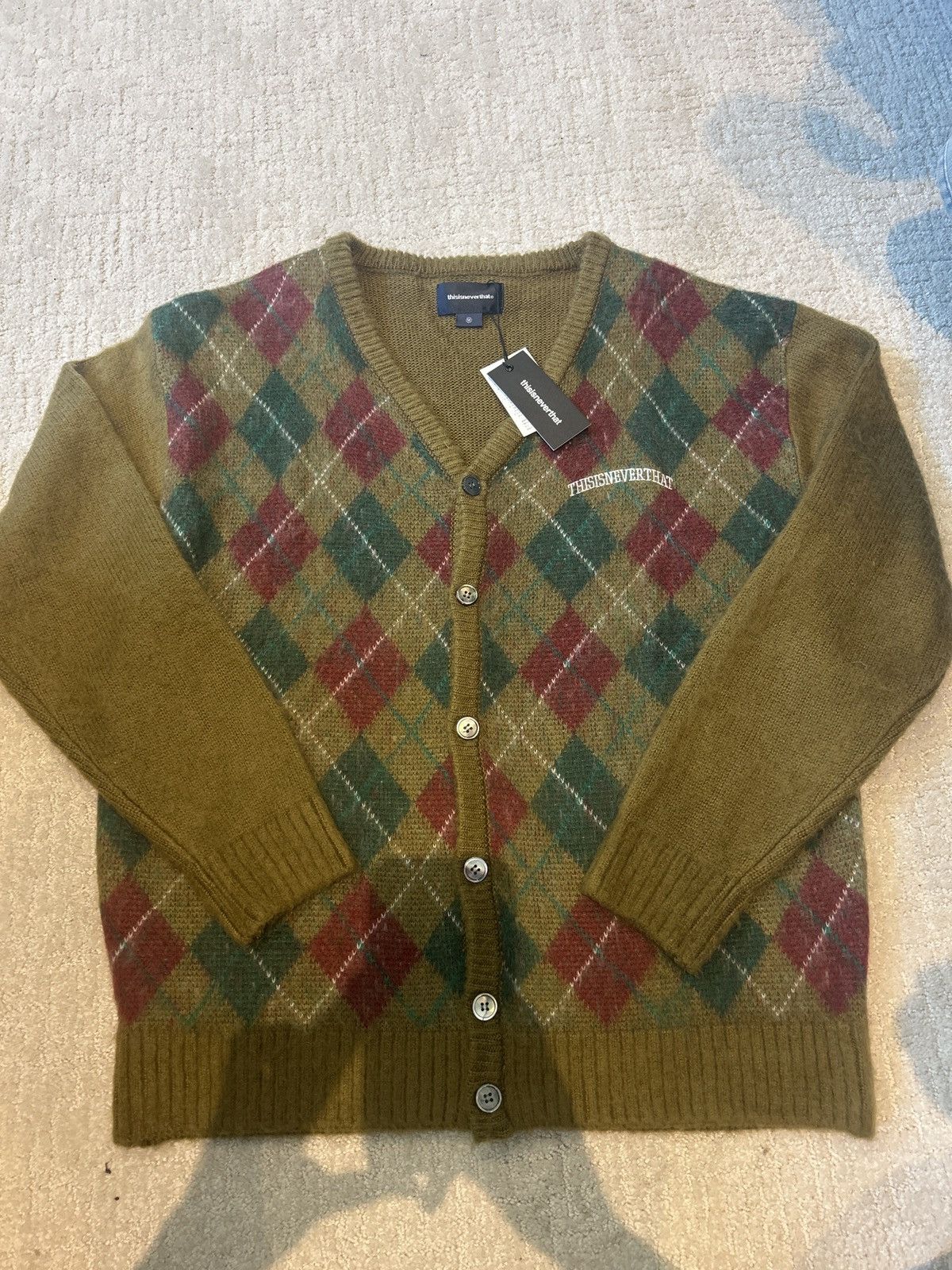 thisisneverthat Argyle Cardigan Size US M / EU 48-50 / 2 - 1 Thumbnail