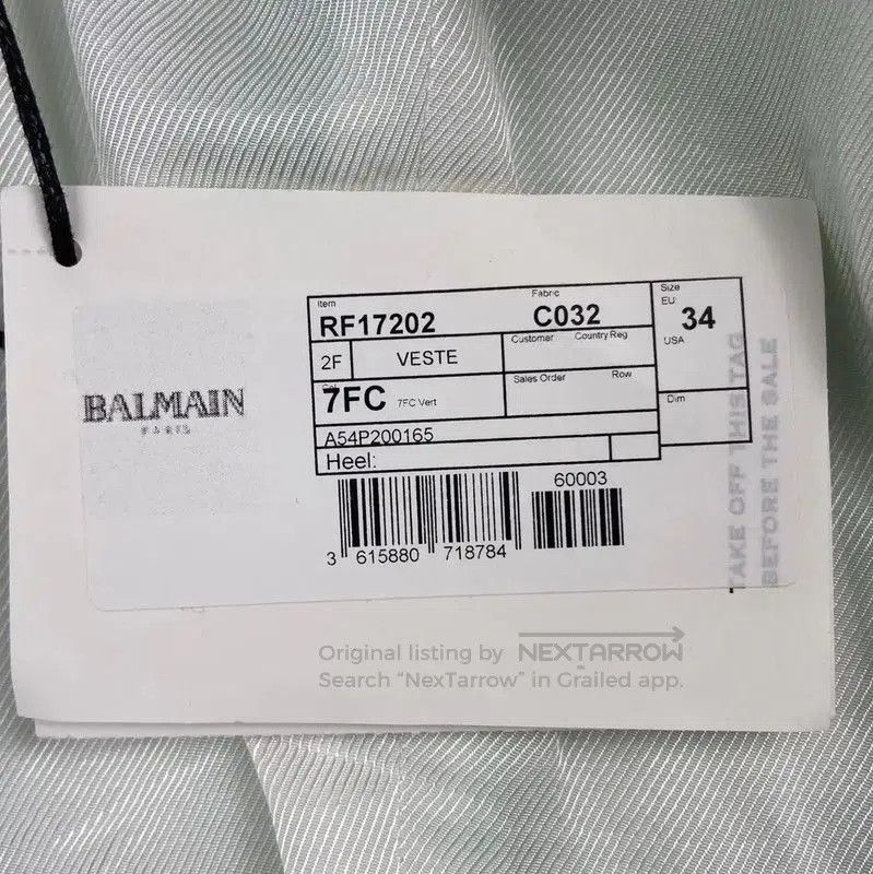 Balmain Balmain Mint Green Cotton Women's Jacket . Size S / US 4 / IT 40 - 8 Thumbnail