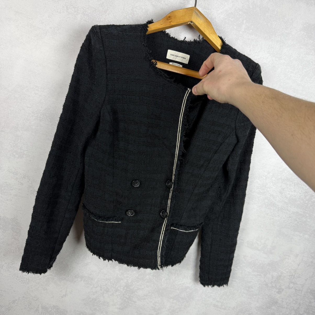 Isabel Marant Isabel Marant Etoile Cotton Acryl Tweed Flenn Blazer Jacket Size XS / US 0-2 / IT 36-38 - 4 Thumbnail