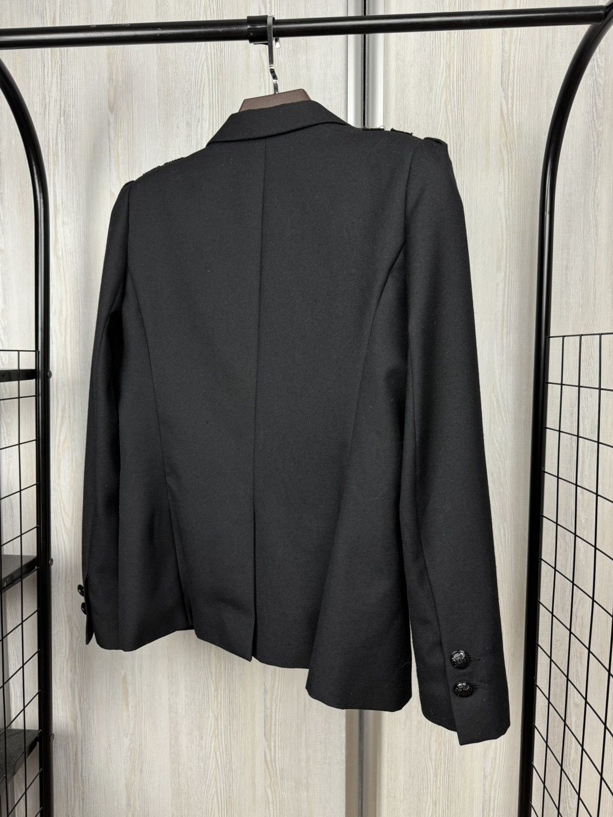 Sandro Sandro Paris black wool blend 1 button blazer Size M / US 6-8 / IT 42-44 - 8 Thumbnail