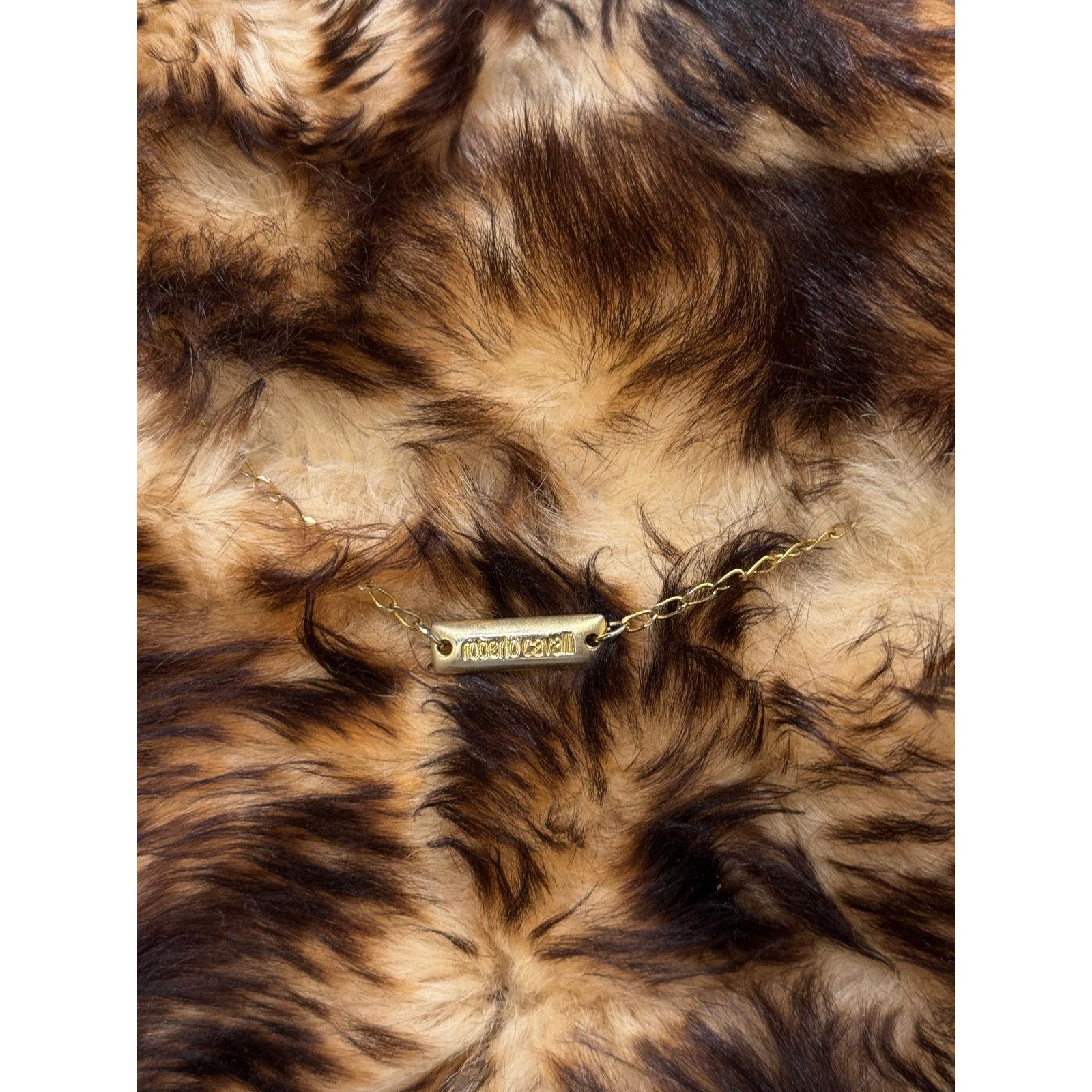 Roberto Cavalli 2000s Roberto Cavalli Shearling leather jacket with chains Size M / US 6-8 / IT 42-44 - 12 Thumbnail