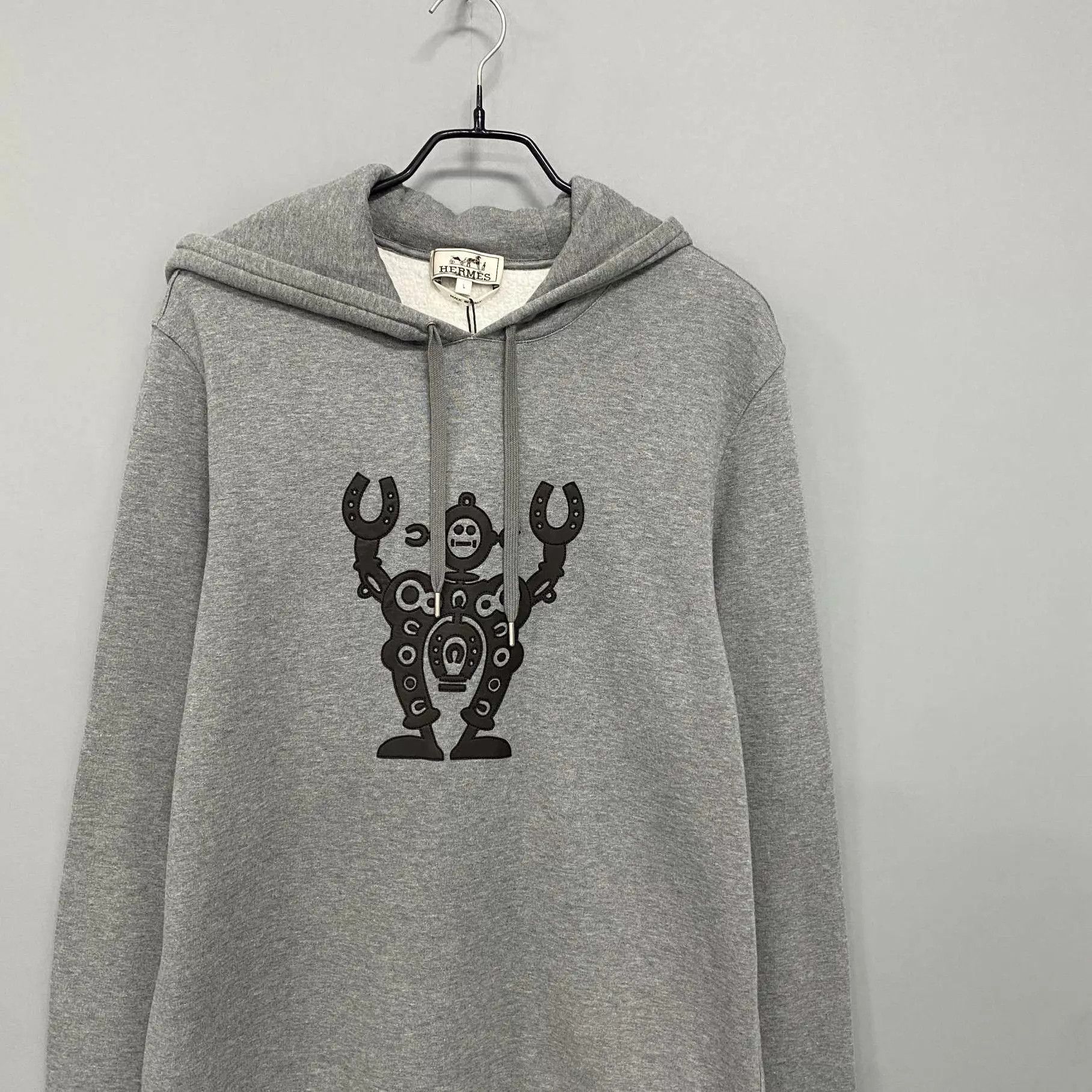 Hermes HERMES Sheepskin Robot Pattern Hoodie L Size US L / EU 52-54 / 3 - 2 Thumbnail