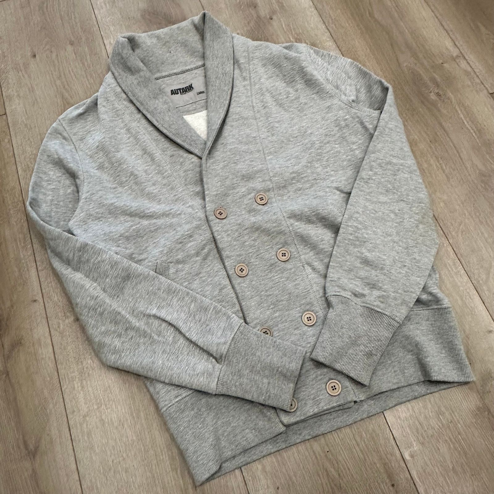 Stussy Autark gray double-breasted sweatshirt cardigan Size Large Size US L / EU 52-54 / 3 - 5 Thumbnail