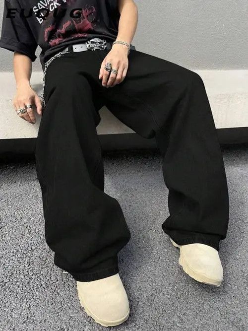 Jean × Vintage Washed Y2k Denim Jeans Loose fit Baggy Size US 34 / EU 50 - 1 Thumbnail