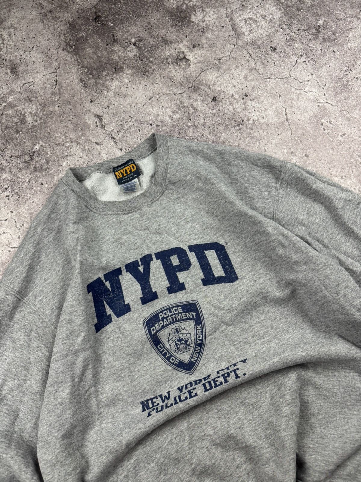Jerzees Vintage Jerzees Drop Shoulder Fit NYPD Sweatshirt 90’s rare Size US M / EU 48-50 / 2 - 2 Thumbnail