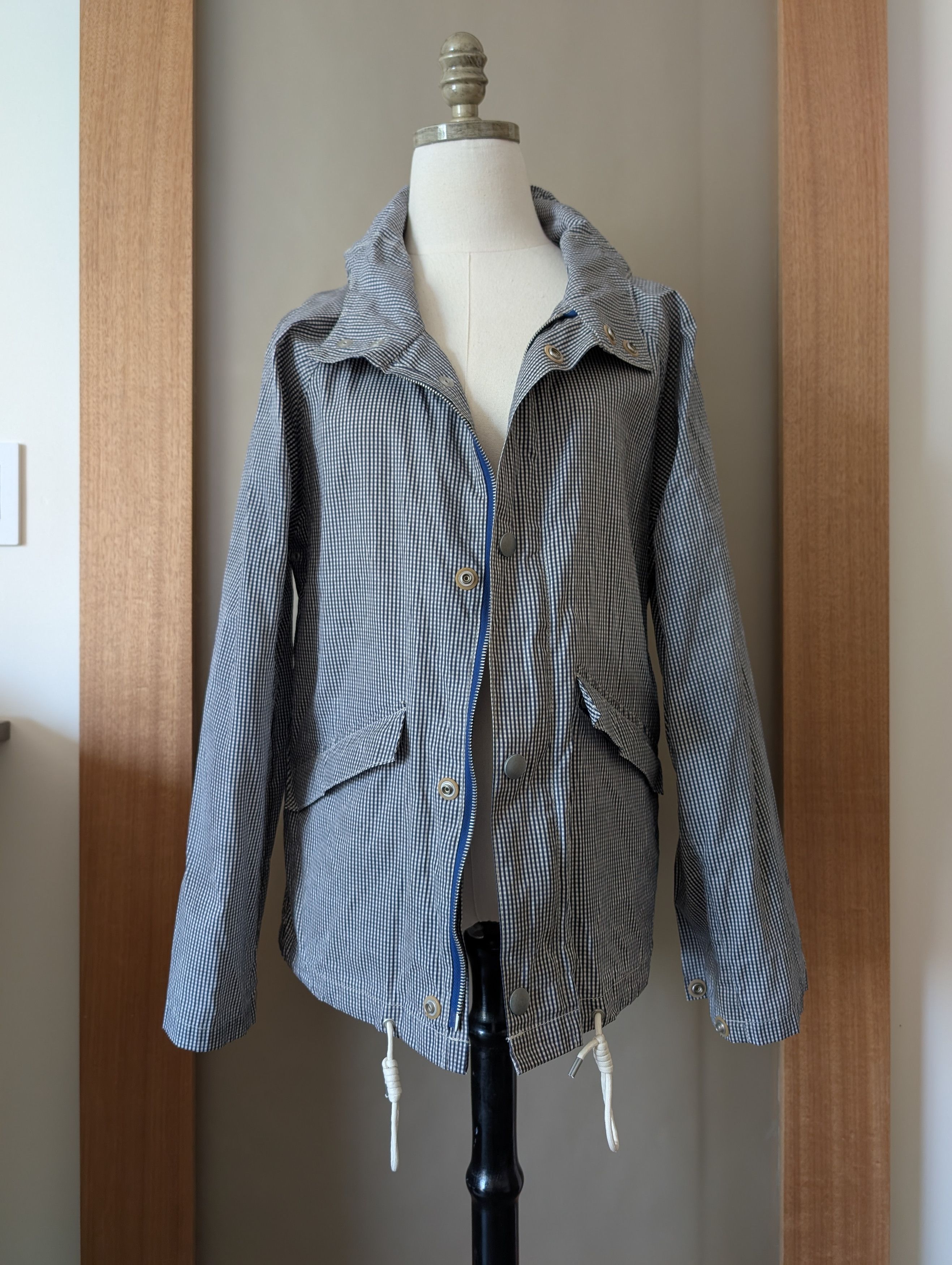 Nigel Cabourn Nigel Cabourn Beeswaxed Navy Check Aircraft Jacket Size US S / EU 44-46 / 1 - 4 Thumbnail