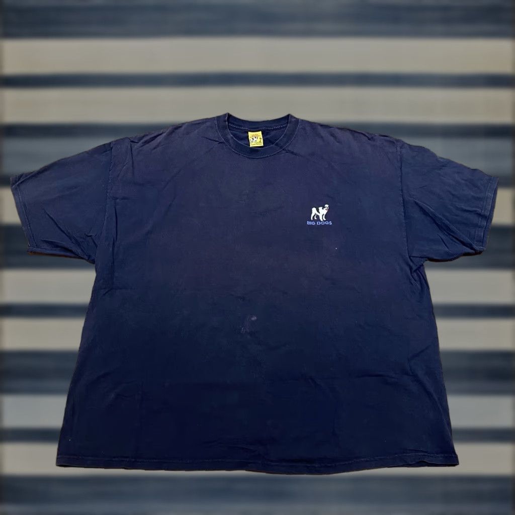 Big Dogs VINTAGE Big Dogs T-Shirt Mens 4XL Navy Blue Round Neck Short Sleeve Fish Logo 90s My House My Rules Big & Tall YuK 2004 Faded Worn Dad Size US XXL / EU 58 / 5 - 1 Thumbnail
