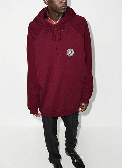 Raf Simons Raf Simons University of Antwerp Distressed Hoodie Size US S / EU 44-46 / 1 - 1 Thumbnail