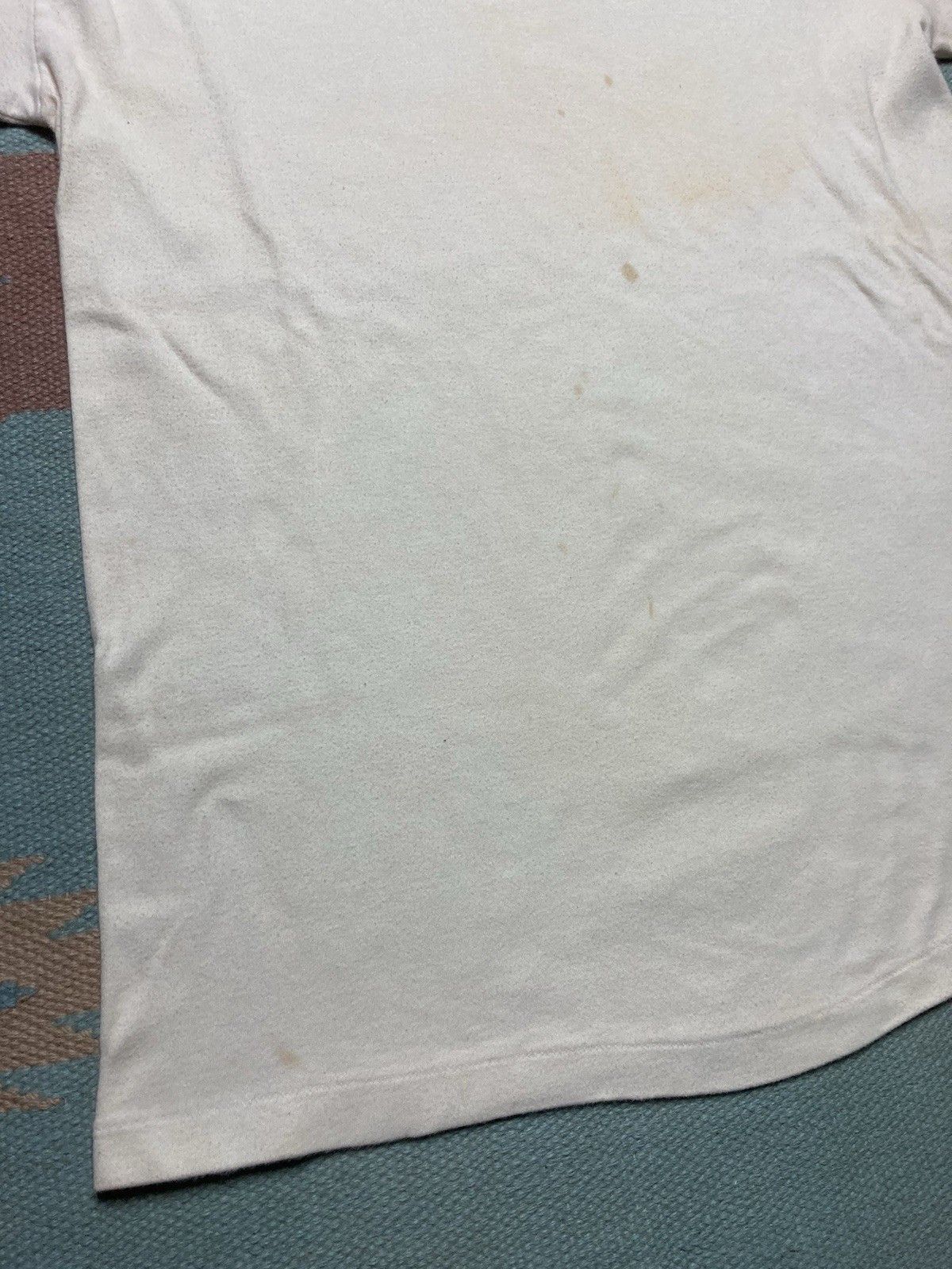 Vintage 1950s t shirt blank white soft cotton stained grunge large Size US L / EU 52-54 / 3 - 5 Thumbnail