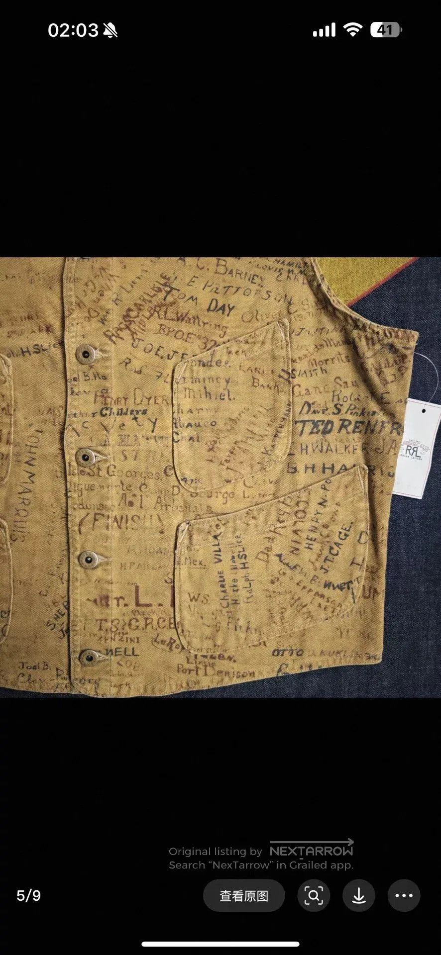 RRL Ralph Lauren limited edition rrl souvenir vest. Size US L / EU 52-54 / 3 - 5 Thumbnail
