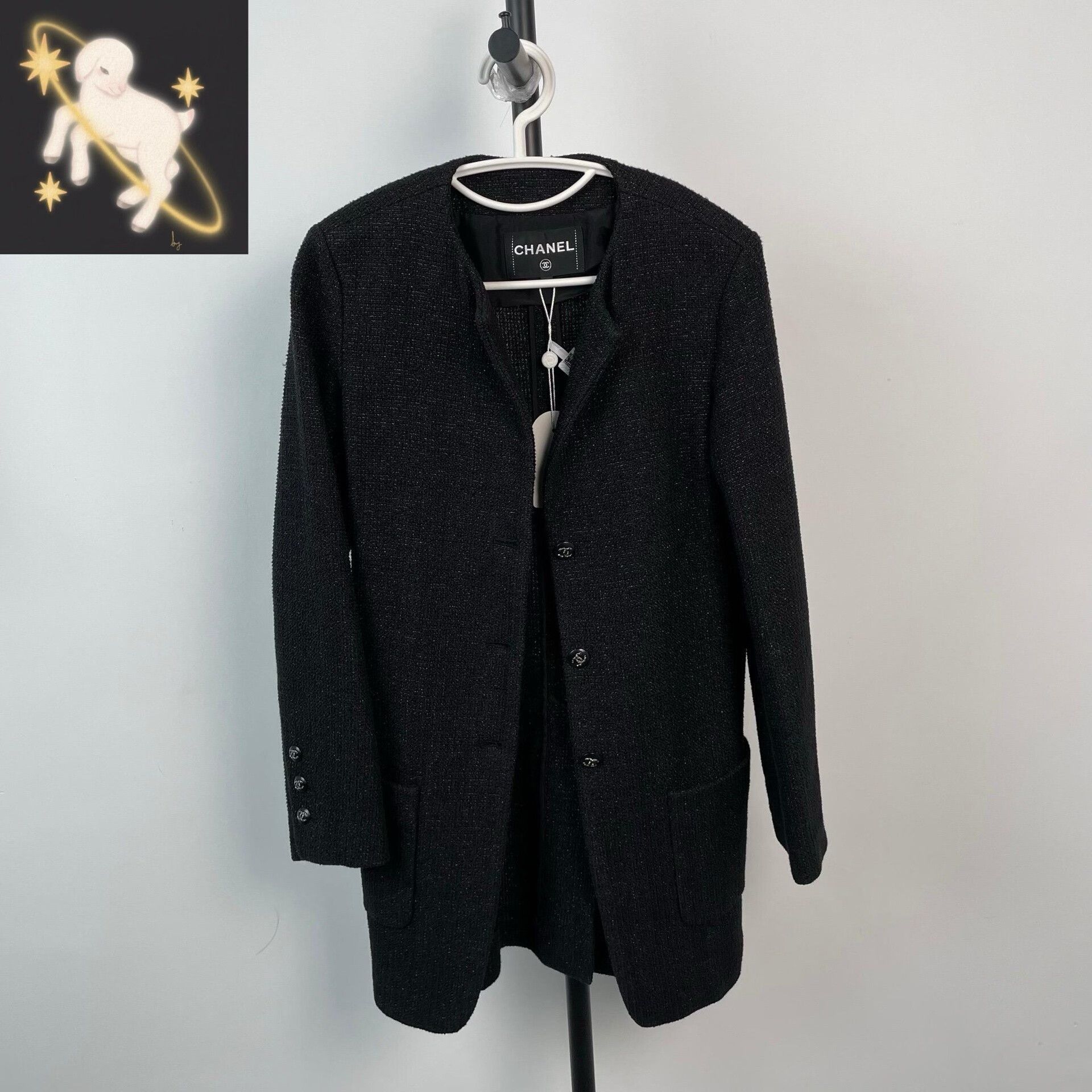 Chanel Chanel 21C Resort Black Sparkle Coat Size XXS / US 00 / IT 34 - 1 Thumbnail