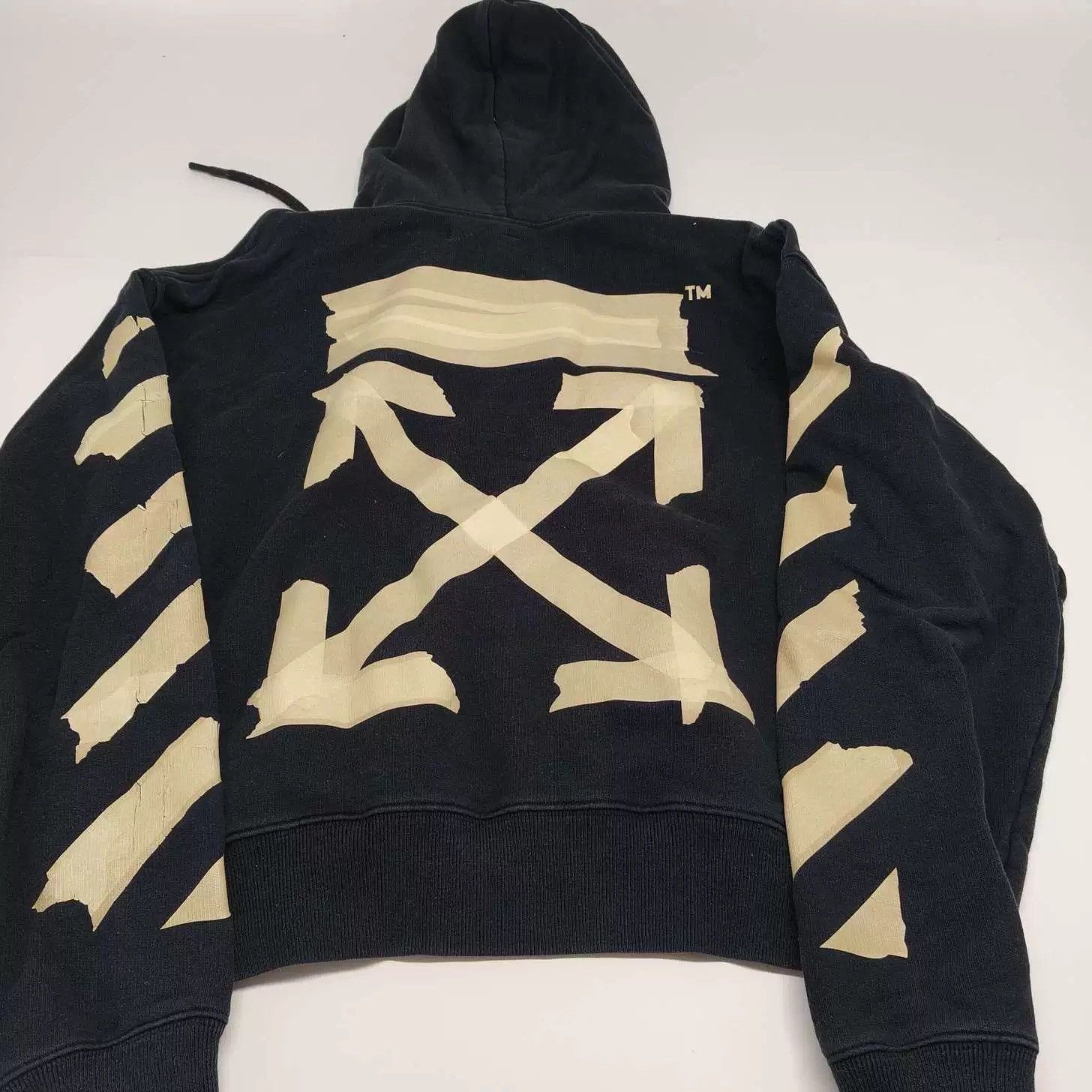 Off-White Off-White yellow rubber arrow print hoodie Size US S / EU 44-46 / 1 - 1 Thumbnail