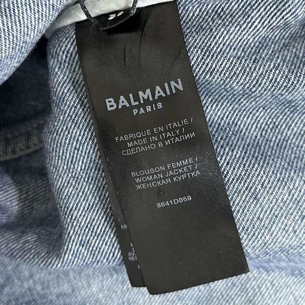Balmain BALMAIN Shearling Collar Gold Button Denim Jkt 38 Size XS / US 0-2 / IT 36-38 - 6 Thumbnail