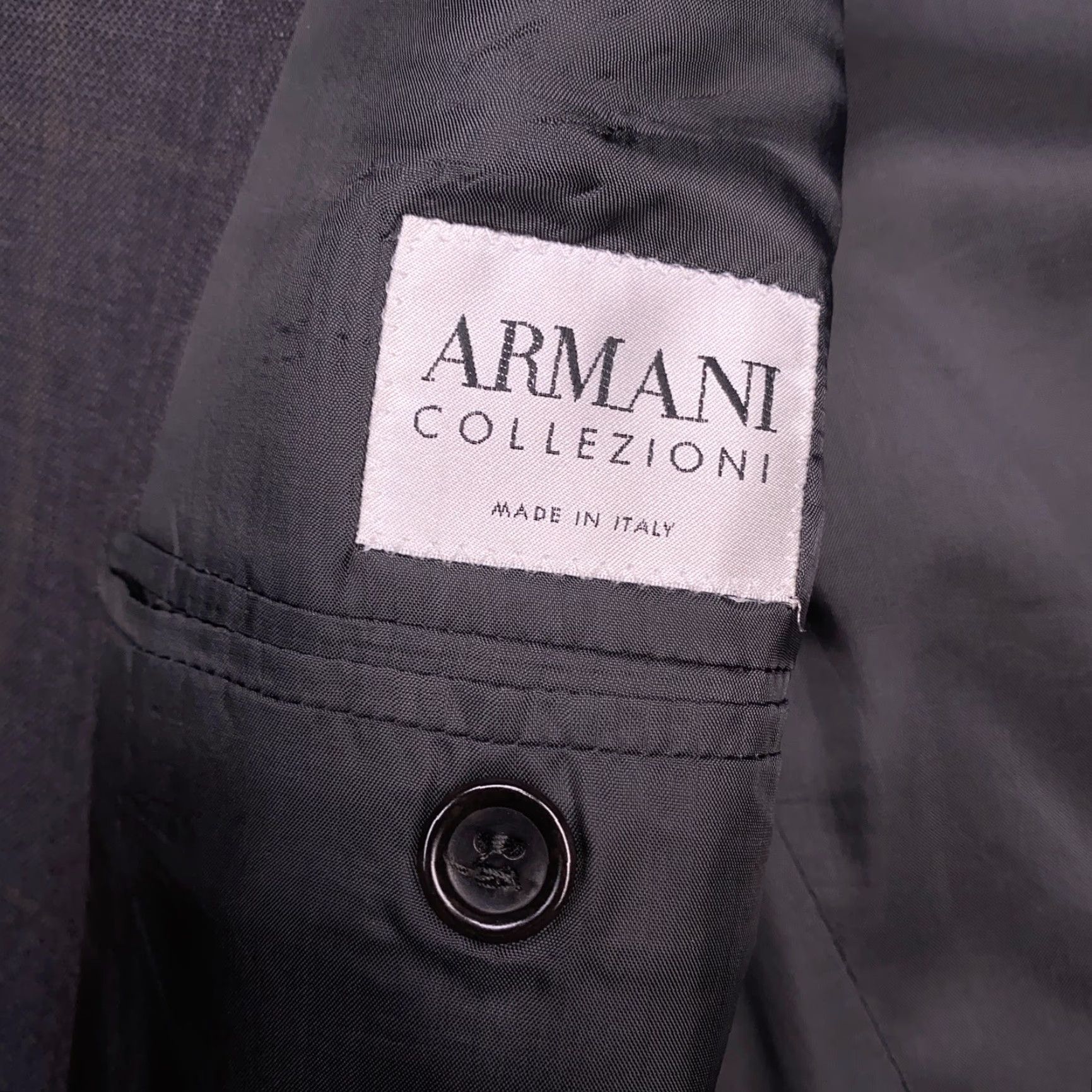 Armani Armani Collezioni Blazer Mens 48R (40R) Gray Plaid Wool Italy Size 48R - 4 Thumbnail