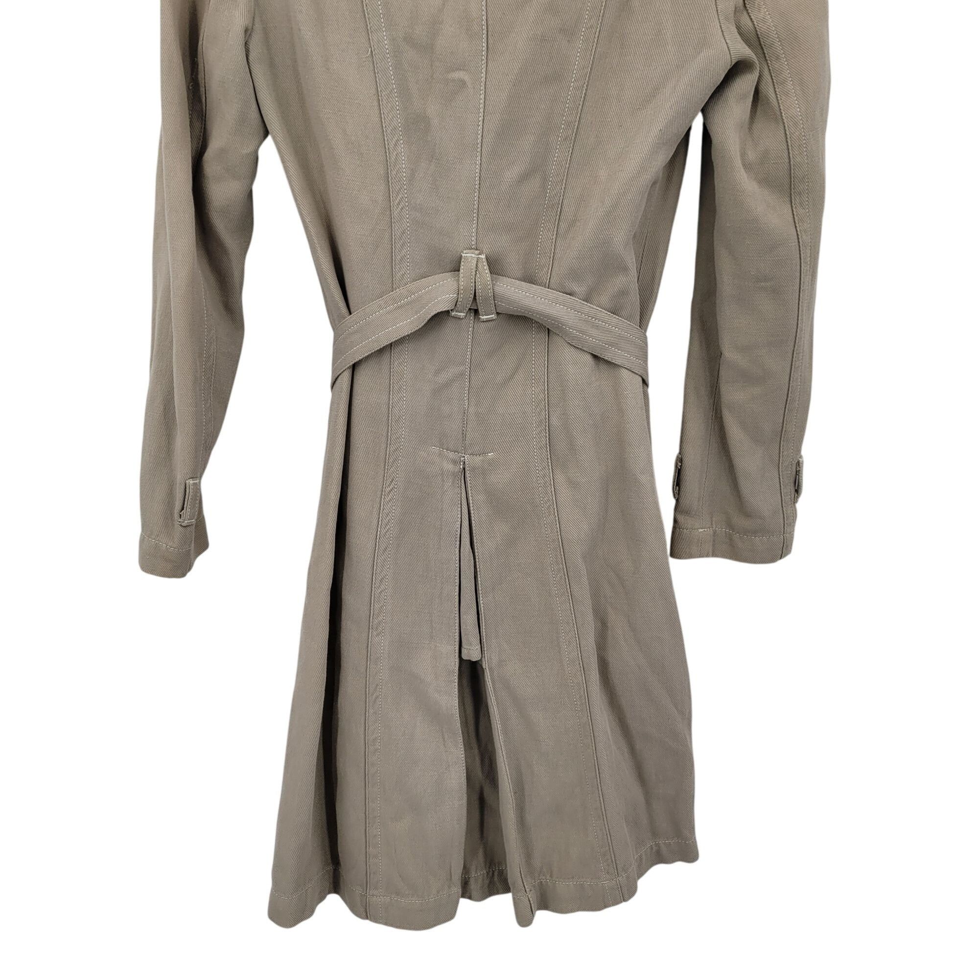 Pinko Pinko Womens Beige Belted Trench Coat Sz S Button Closure Hi Size S / US 4 / IT 40 - 14 Thumbnail