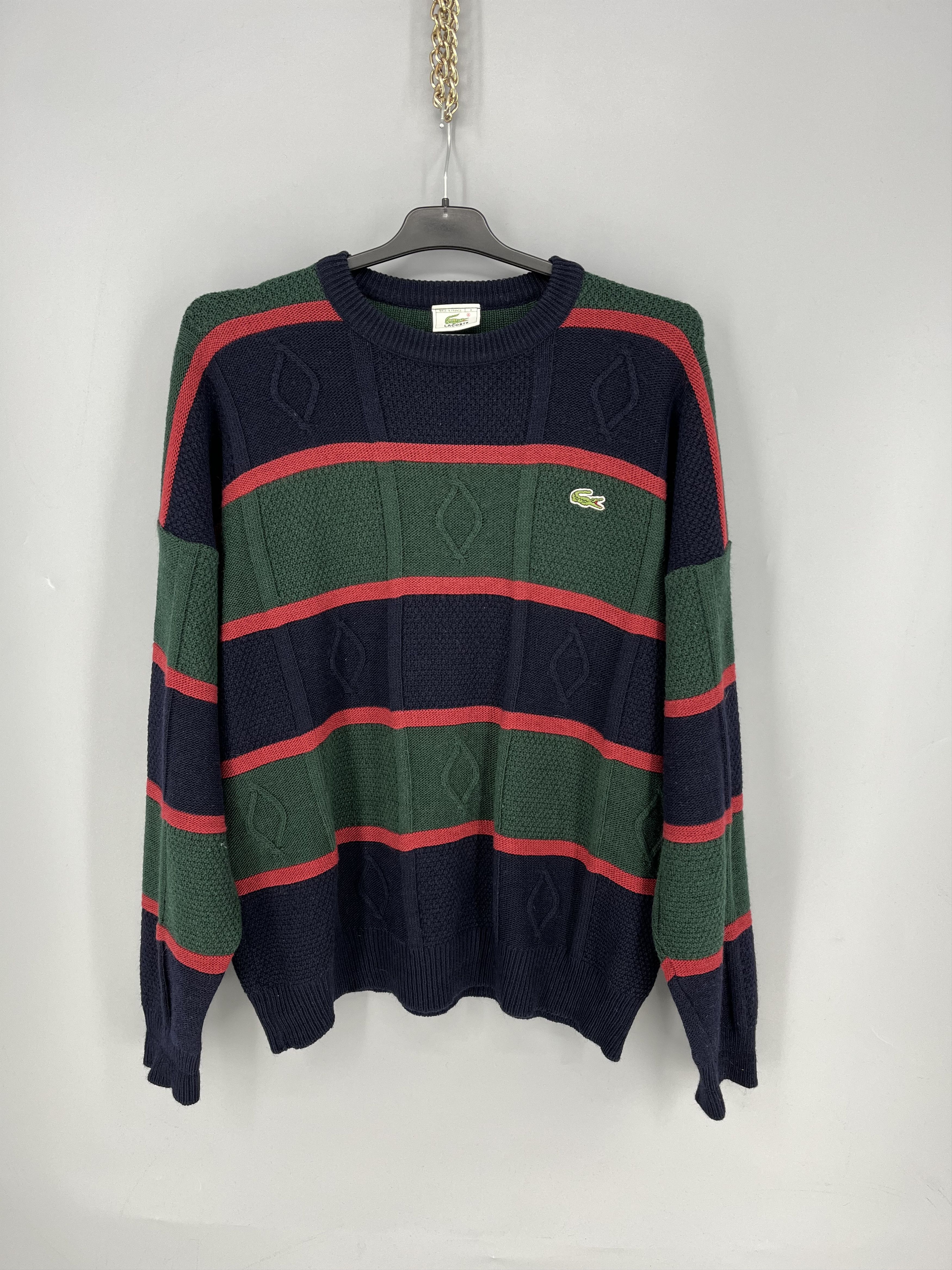 Lacoste Vintage 90S Chemise Lacoste Knitted Sweatshirt Size US M / EU 48-50 / 2 - 1 Thumbnail