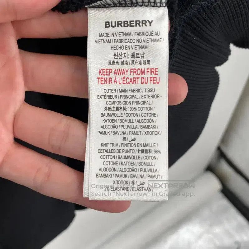 Burberry Burberry Men's Black Cotton Long Sleeve Sweatshirt. Size US M / EU 48-50 / 2 - 4 Thumbnail