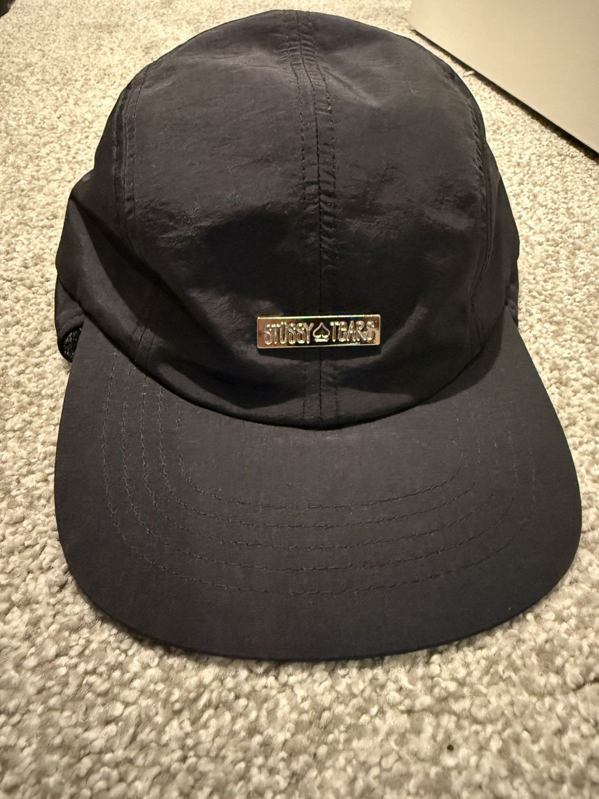 DENIM TEARS × Stussy Stussy x Denim Tears Earflap Cap - Size S/M - Black Size ONE SIZE - 6 Thumbnail