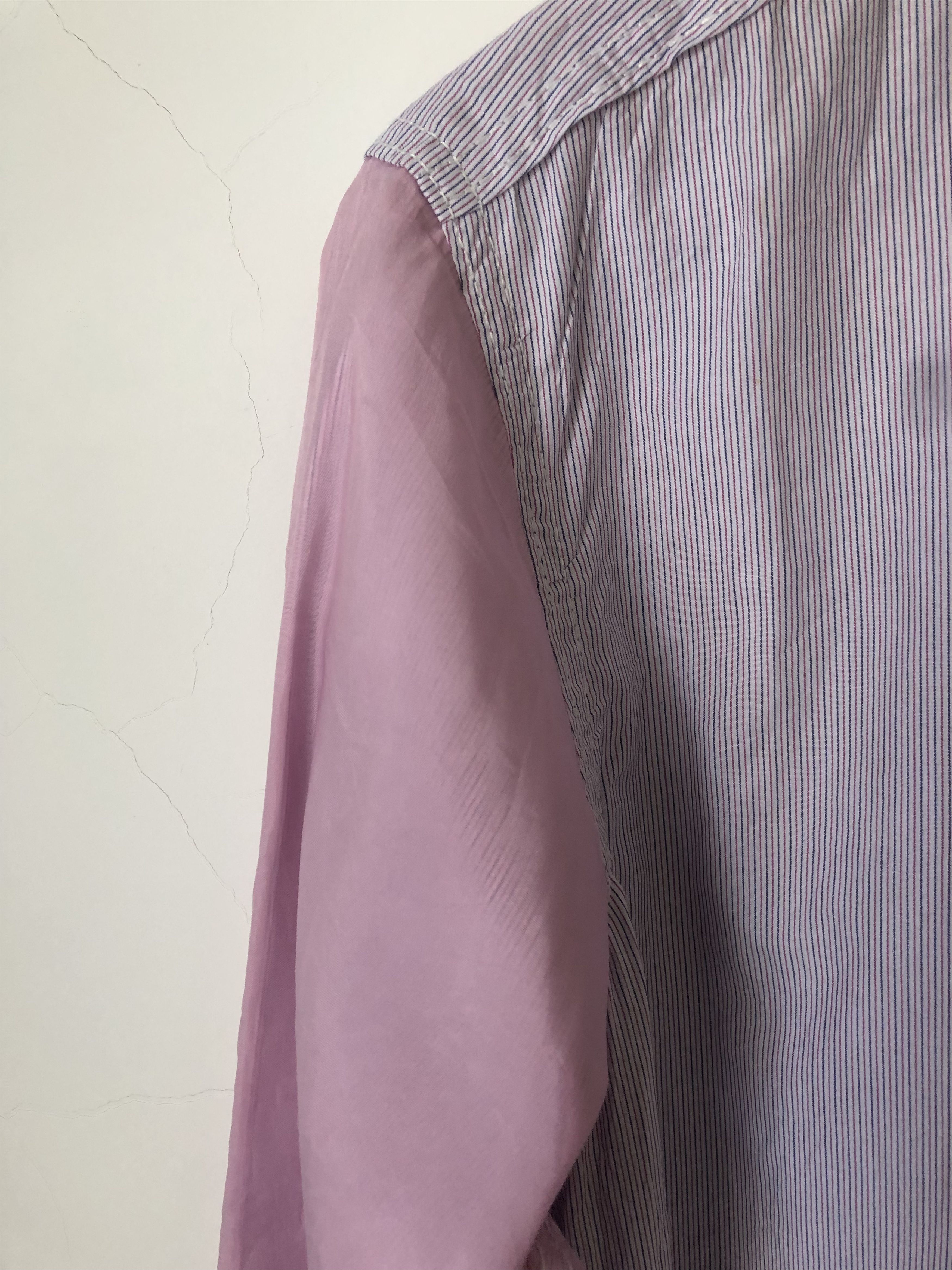 Comme des Garcons Homme pink stripes shirt Size US S / EU 44-46 / 1 - 3 Thumbnail