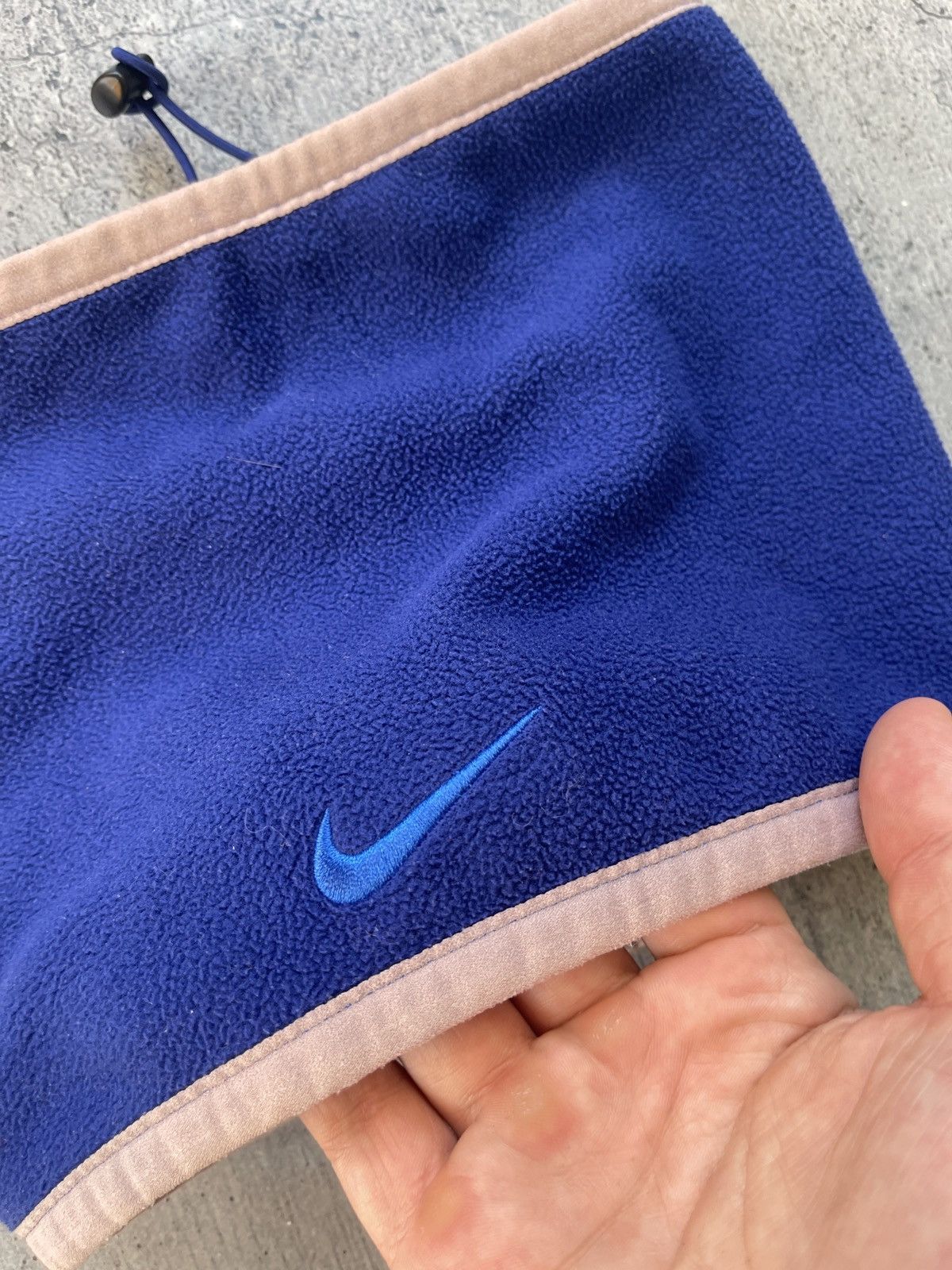Nike × Vintage Nike Drill Fleece Snood Ninja Mask Black / Drey Y2K Size ONE SIZE - 4 Thumbnail