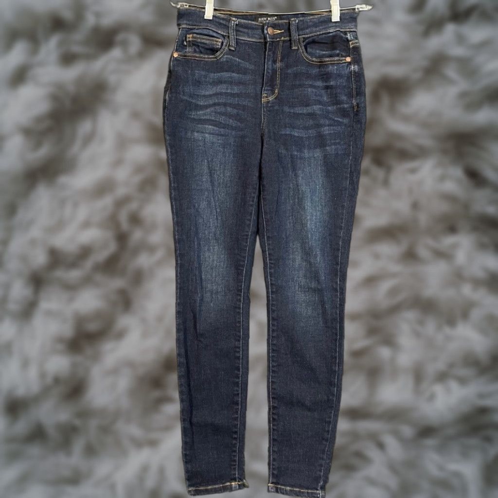 Vintage Judy Blue Los Angeles Skinny Jeans Dark Wash Denim High Rise Women's Size 2/ Regular Blue Skinny Womens Size 26" / US 2 / IT 38 - 1 Thumbnail