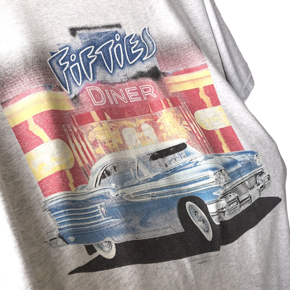 Fruit Of The Loom × Vintage Fifties Diner American Diners USA Vintage 1990s Promo Tee Size US XL / EU 56 / 4 - 4 Thumbnail