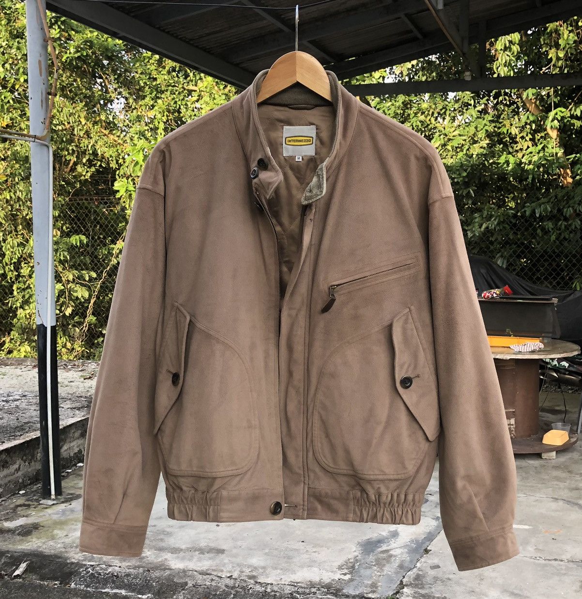 Japanese Brand Vintage Intermezzo Suede Bomber Jacket Size US M / EU 48-50 / 2 - 1 Thumbnail