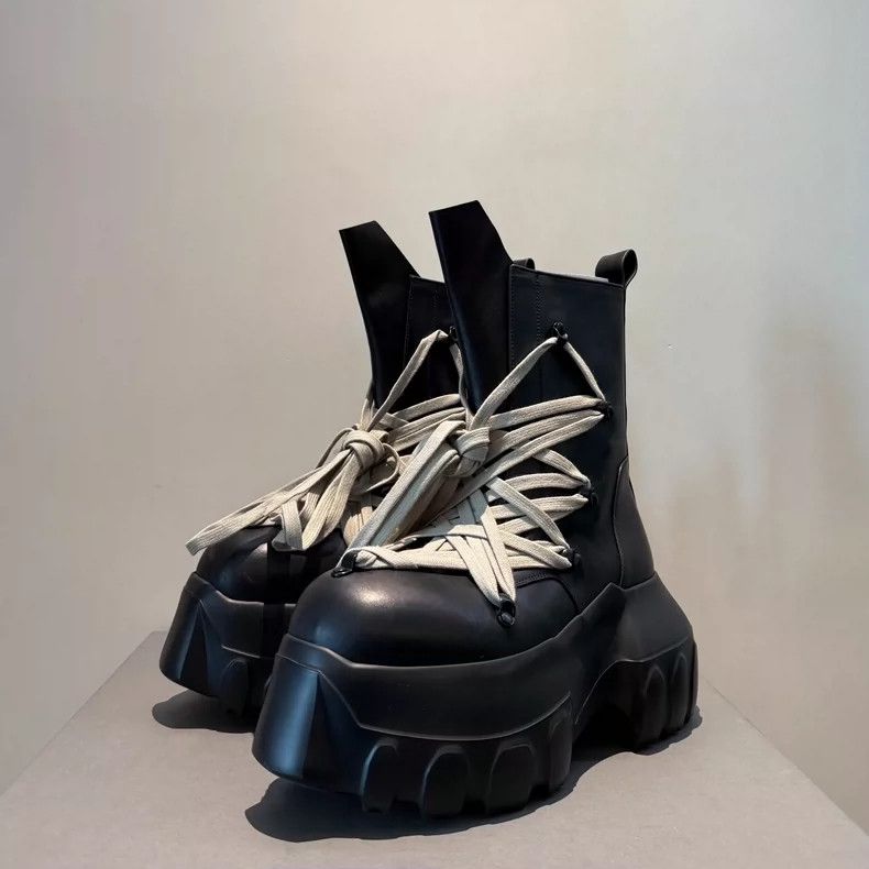 Rick Owens rick owens 25ss Show ro Mainline Megalaced Tractor Black Cr Size US 7 / EU 40 - 2 Thumbnail
