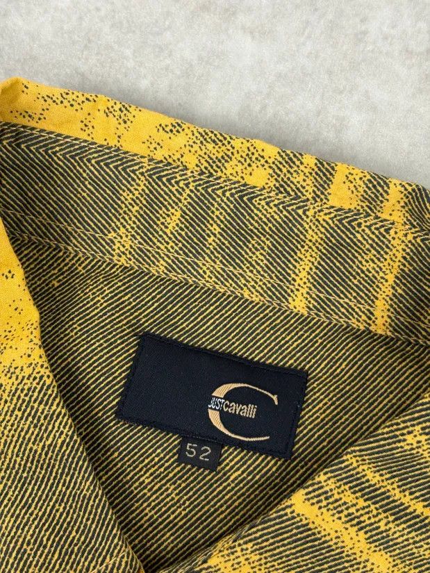 Roberto Cavalli SS2004 Cavalli Yellow Tern Abstract Sunset Shirt Size US L / EU 52-54 / 3 - 5 Thumbnail