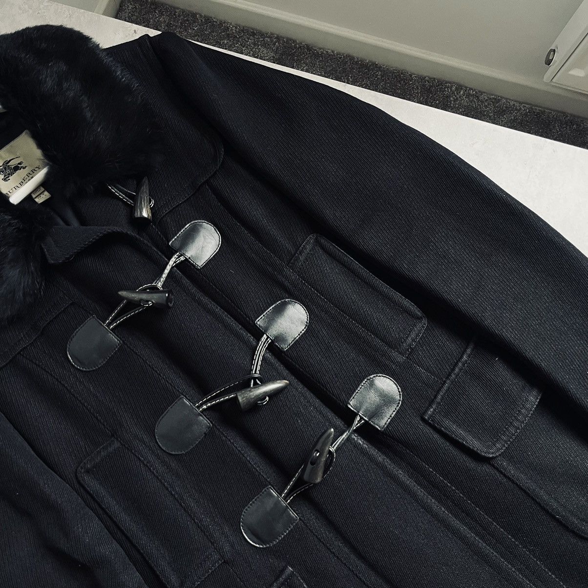 Burberry Vintage Burberry Duffer Coat Black Size UK 12 Size M / US 6-8 / IT 42-44 - 4 Thumbnail