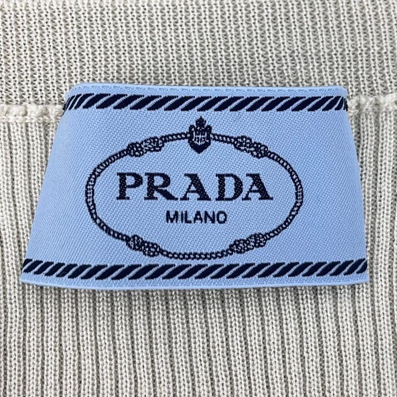 Prada Prada Apricot classic logo mulberry silk elastic knitwear 2 Size US XXS / EU 40 - 5 Thumbnail